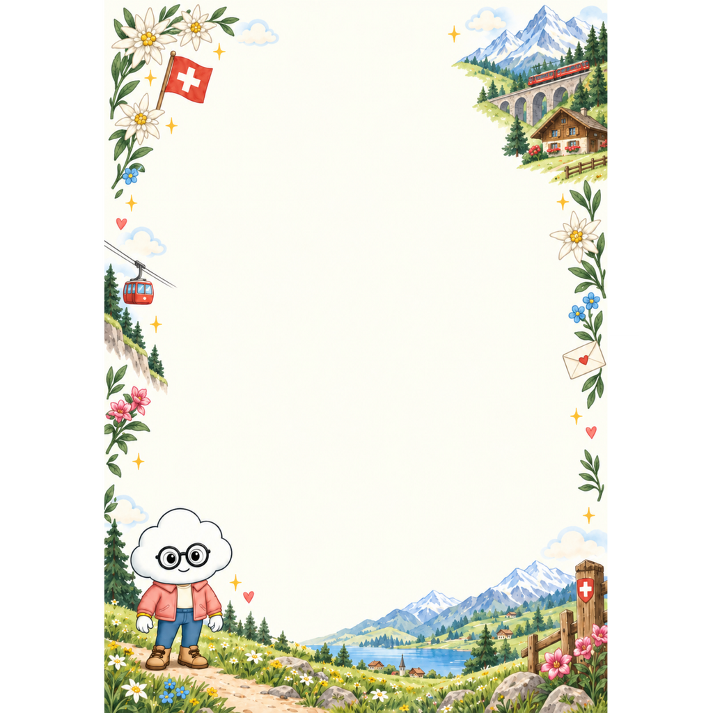 LETTER FROM LUMA Letter Writing Set – “FROM SWITZERLAND”