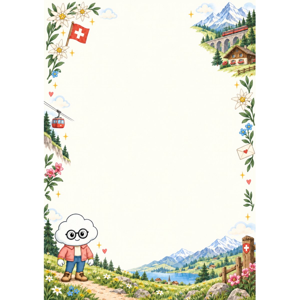 LETTER FROM LUMA Letter Writing Set – “FROM SWITZERLAND”