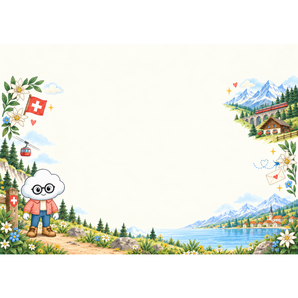LETTER FROM LUMA Letter Writing Set – “FROM SWITZERLAND”