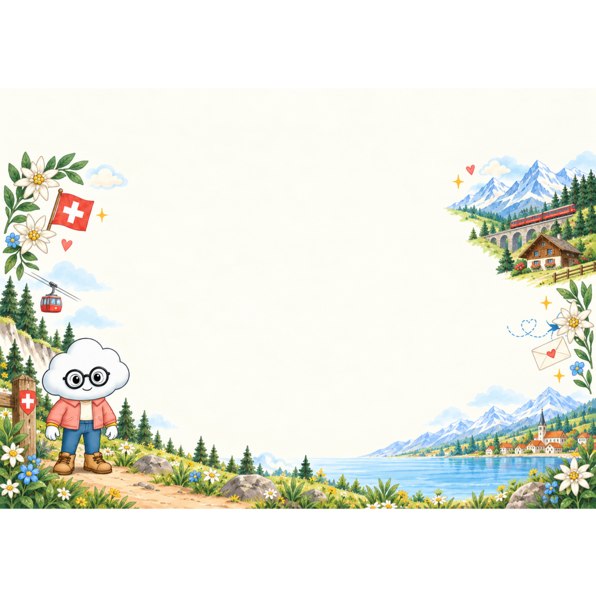 LETTER FROM LUMA Letter Writing Set – “FROM SWITZERLAND”