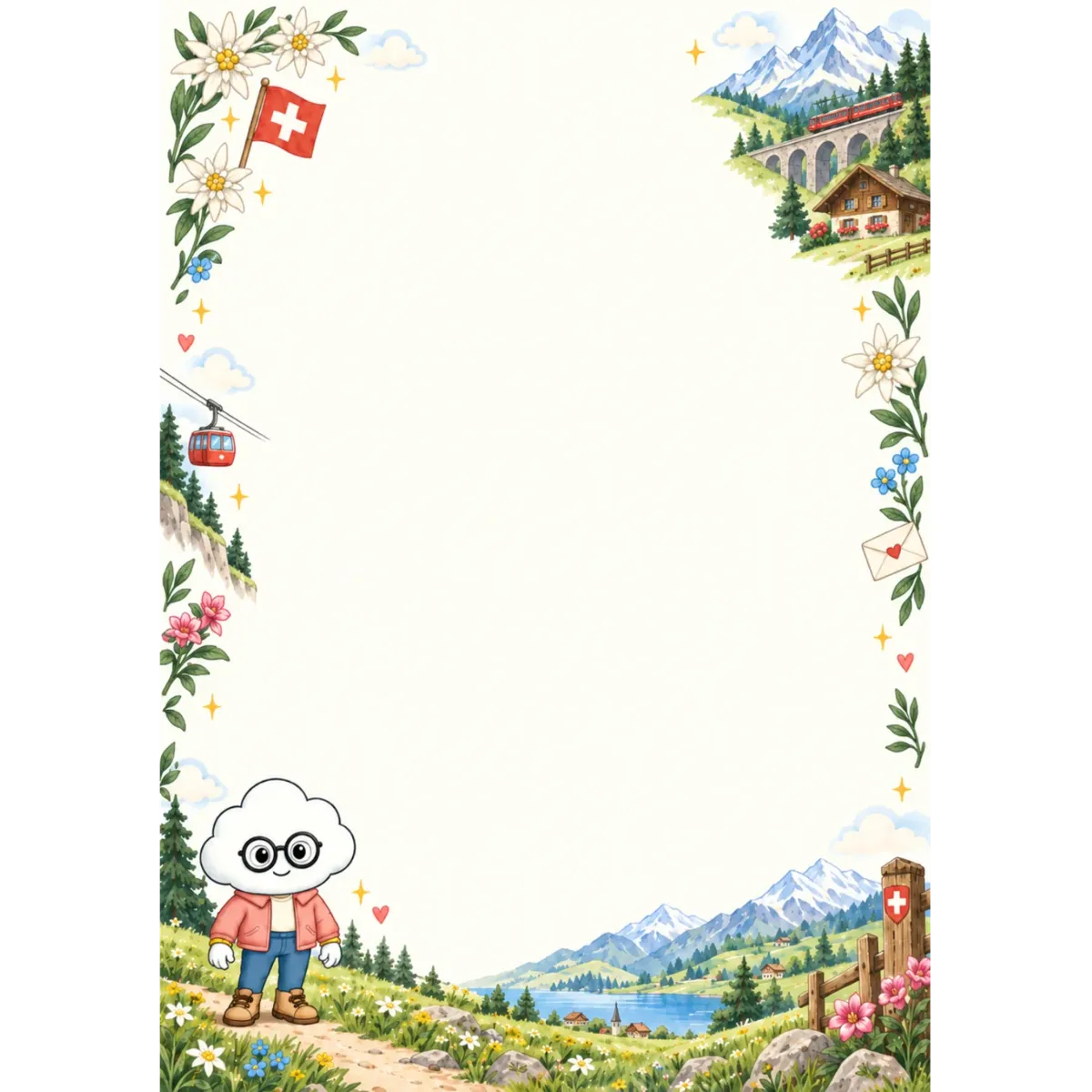 LETTER FROM LUMA Letter Writing Set – “FROM SWITZERLAND”
