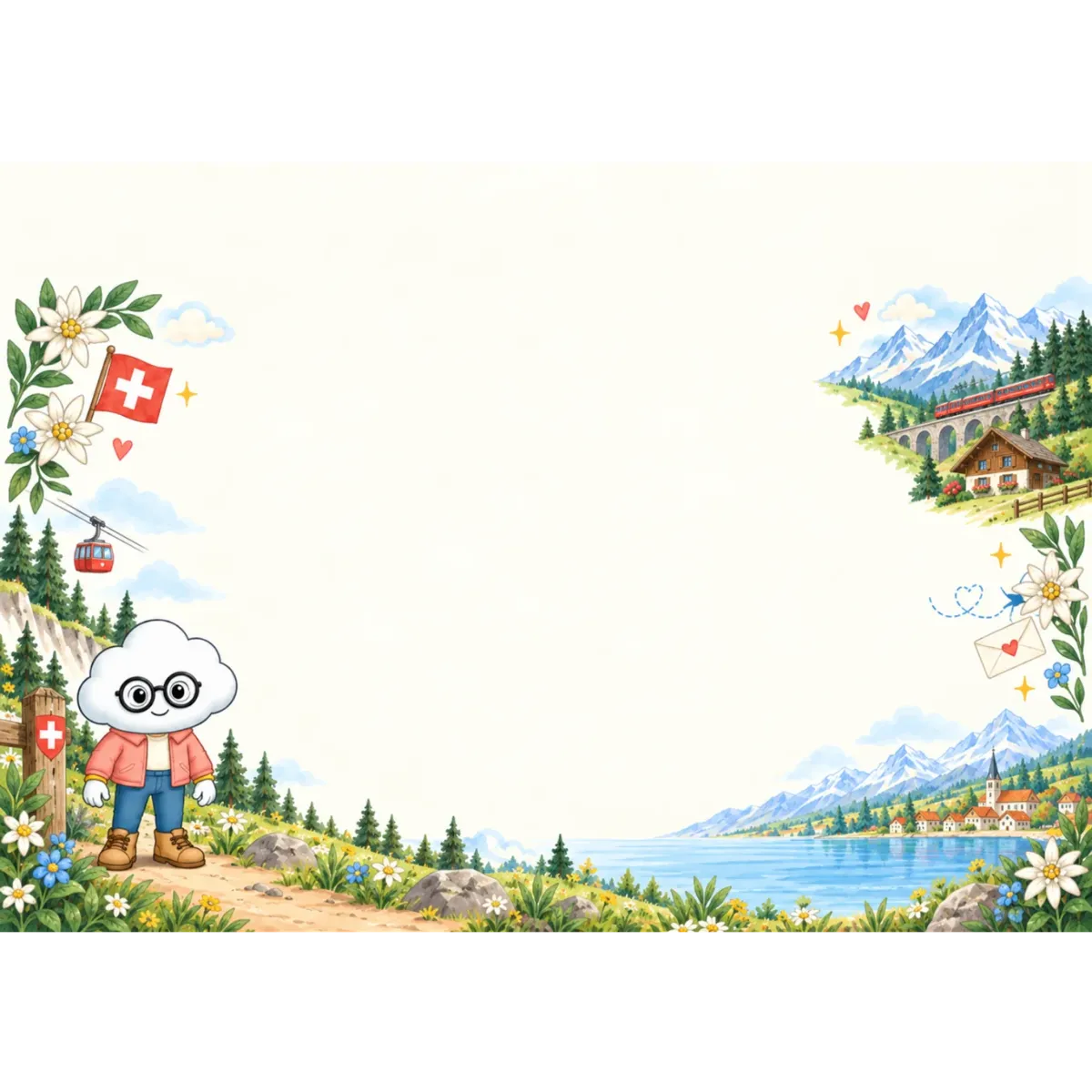 LETTER FROM LUMA Letter Writing Set – “FROM SWITZERLAND”